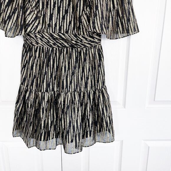 BCBG Max Azria Metallic Short Sleeve Mini Dress - Picture 3 of 7